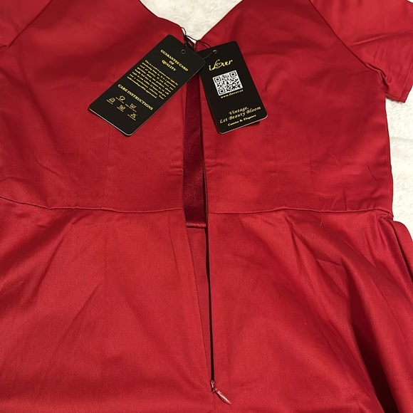 iLover V-neck  50s rockabilly dress - Picture 5 of 7